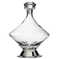 Franmara 9110 Orbital 60 oz. Crystal Decanter with Crystal Stopper and Silver Plated Base