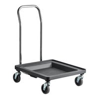 Noble Warewashing Gray Dish Rack and Glass Rack Dolly with 31" Handle