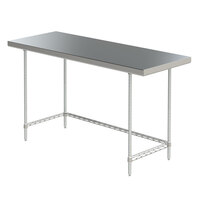 Metro WTS2448US Space Saver 24 inch x 48 inch 14-Gauge Stainless Steel Heavy-Duty Work Table
