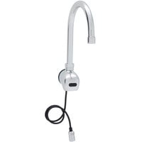 Fisher 73750 Wall Mounted Hands-Free Sensor Faucet with 5 1/2" Gooseneck Spout, 0.5 GPM Aerator, Supply Lines, and Elbow