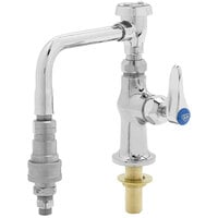 T&S B-0205-CR-VB-QD Deck Mount Pantry Faucet with Swivel Nozzle, Vacuum Breaker, Cerama Cartridges, and Lever Handle