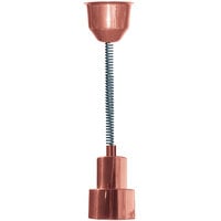 Hanson Heat Lamps 200-RET-BCOP Retractable Cord Ceiling Mount Heat Lamp with Bright Copper Finish - 115/230V