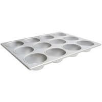 12 Cup 6 oz. Glazed Aluminized Steel Jumbo Muffin / Cupcake Pan - 13 1/2" x 17 7/8"