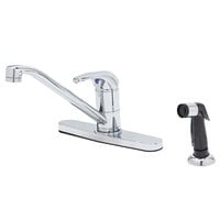 T&S B-2730-WS-VR Deck Mounted Single Lever Faucet with 8 inch Centers, 9 3/16 inch Swivel Spout, 1.5 GPM Aerator, and 16 inch Supply Lines