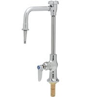 T&S BL-5707-01L-QT Deck Mount Laboratory Faucet with 5 11/16" Nozzle, Vacuum Breaker, Serrated Tip Outlet, Eterna Cartridge, and Lever Handle