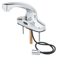 T&S EC-3103-VF15 Deck Mounted ChekPoint Hands-Free Sensor Faucet with 4 inch Centers, 5 inch Cast Spout, 1.5 GPM Aerator, and Supply Lines