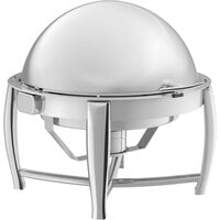 Acopa Heavy Weight 6.5 Qt. Round Dripless Stackable Stainless Steel Roll Top Chafer