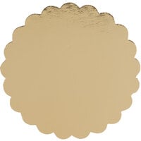 6 inch Gold Laminated Corrugated Cake Circle - 25/Pack