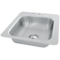 Advance Tabco SS-1-1319-10 Smart Series Single Bowl Drop-In Sink - 10 inch x 14 inch x 10 inch Bowl