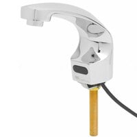 T&S EC-3102-VF5-TMV Deck Mounted ChekPoint Hands-Free Sensor Faucet with Single Inlet, 5 inch Cast Spout, 0.5 GPM Non-Aerated Spray Device, and Supply Lines