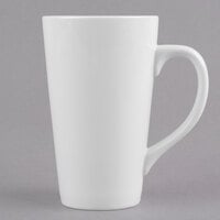 World Tableware TBM-14 14 oz. Ultra Bright White Porcelain Tall Bistro Mug - 12/Case