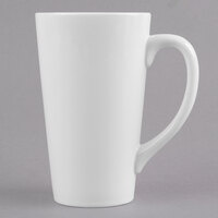 World Tableware TBM-17 16 oz. Ultra Bright White Porcelain Tall Bistro Mug - 12/Case
