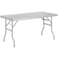 Regency 30" x 60" 18-Gauge Stainless Steel Open Base Folding Work Table