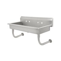 Advance Tabco FC-WM-80-ADA 16-Gauge ADA Multi-Station Hand Sink with 5 inch Deep Bowl for 4 Faucets - 80 inch x 19 3/4 inch