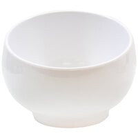 Tablecraft MBS75 Frostone 1.5 Qt. White Slanted Melamine Bowl with Base