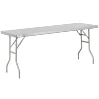 Regency 24" x 72" 18-Gauge Stainless Steel Open Base Folding Work Table