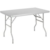 Regency 30 inch x 48 inch 18-Gauge Stainless Steel Open Base Folding Work Table