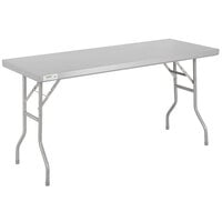 Regency 24" x 60" 18-Gauge Stainless Steel Open Base Folding Work Table