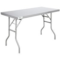 Regency 24" x 48" 18-Gauge Stainless Steel Open Base Folding Work Table