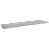 Tablecraft MGL2DW Frostone 20 3/4" x 6 3/8" Distressed Wood Rectangular Melamine Display Tray