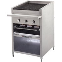 Bakers Pride F-36RS Natural Gas 36 inch Floor Model Glo Stone Charbroiler - 144,000 BTU