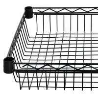 Regency 18 inch x 48 inch NSF Black Epoxy Shelf Basket