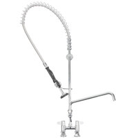 Equip by T&S 5PR-8W14-C Wall Mounted Pre-Rinse Faucet with 8 inch Centers, 1.20 GPM Spray Valve, 14 inch Add-On Faucet, Cerama Cartridges, and Lever Handles