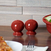 Fiesta® Dinnerware from Steelite International HL497326 Scarlet China Salt and Pepper Shaker Set - 4/Case