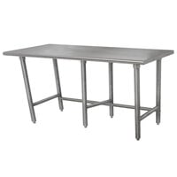 Advance Tabco TELAG-248 24 inch x 96 inch 16-Gauge 430 Stainless Steel Economy Work Table with Galvanized Legs