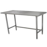 Advance Tabco TELAG-246 24 inch x 72 inch 16-Gauge 430 Stainless Steel Economy Work Table with Galvanized Legs