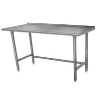 Advance Tabco TSFLAG-304 30 inch x 48 inch 16-Gauge 430 Stainless Steel Economy Work Table with 1 1/2 inch Backsplash