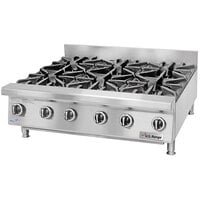 U.S. Range UTOG36-6 Liquid Propane Heavy-Duty 6 Burner Countertop 36" Range - 156,000 BTU