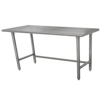 Advance Tabco TELAG-247 24 inch x 84 inch 16-Gauge 430 Stainless Steel Economy Work Table with Galvanized Legs