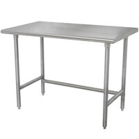 Advance Tabco TELAG-364 36 inch x 48 inch 16-Gauge 430 Stainless Steel Economy Work Table with Galvanized Legs