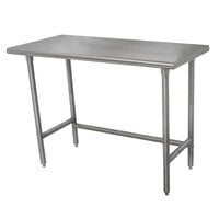 Advance Tabco TELAG-365 36 inch x 60 inch 16-Gauge 430 Stainless Steel Economy Work Table with Galvanized Legs