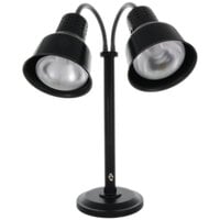 Hanson Heat Lamps DLM/600/ST/B Dual Bulb Flexible Freestanding Streamline Heat Lamp with Black Finish - 115/230V