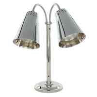 Hanson Heat Lamps DLM/900/ST/CH Dual Bulb Flexible Freestanding Streamline Heat Lamp with Chrome Finish - 115/230V