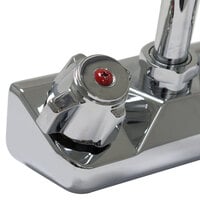 Advance Tabco K-59-EC Wall Mount Faucet with Canopy Handles, 4 inch Centers, and 3 1/2 inch Gooseneck Spout