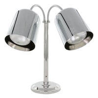 Hanson Heat Lamps DLM/700/ST/CH Dual Bulb Flexible Freestanding Streamline Heat Lamp with Chrome Finish - 115/230V