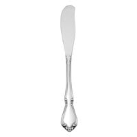 Oneida 2610KSBF Chateau 6 3/8 inch 18/8 Stainless Steel Extra Heavy Weight Butter Spreader with Flat Handle - 12/Case