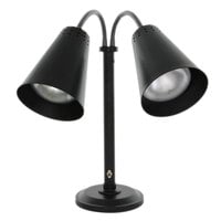 Hanson Heat Lamps DLM/900/ST/B Dual Bulb Flexible Freestanding Streamline Heat Lamp with Black Finish - 115/230V