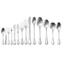 Oneida 2610FRSF Chateau 7 1/4 inch 18/8 Stainless Steel Extra Heavy Weight Dinner Fork - 36/Case