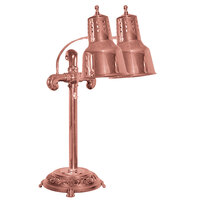 Hanson Heat Lamps DLM/RB9/ANT/BCOP Dual Bulb Flexible Freestanding Heat Lamp with Bright Copper Finish - 115/230V