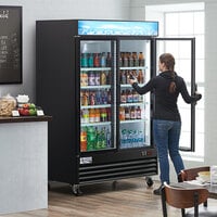 Refrigerator 3 Door Cooler Glass Door NSF Commercial Store Supermarket Liquor 