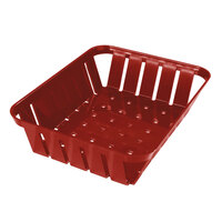 Carlisle 4403105 Stackable Red Munchie Basket 10 3/8 inch x 8 inch - 12/Case