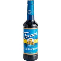 Torani Sugar-Free Blue Raspberry Flavoring Syrup 750 mL Plastic Bottle