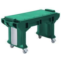 Cambro VBRT5519 Green 5' Versa Work Table with Standard Casters