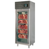 Maturmeat 29 inch Glass Door Stainless Steel Meat Aging Cabinet - 220 lb. / 100 kg., 220V, 2376W