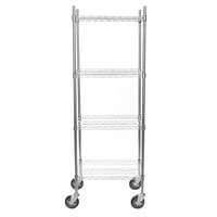 Regency 18 inch x 24 inch x 70 inch NSF Chrome 4-Shelf Kit with Casters