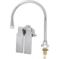 T&S B-0509-D127XV12 Deck Mounted Faucet with 11 7/8 inch Rigid Gooseneck Nozzle, 1.2 GPM Vandal-Resistant Aerator, and Knee Valves